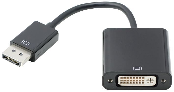 PRO SIGNAL DisplayPort naar DVI Adapter, Mannelijk naar Vrouwelijk, Zwart