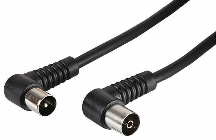 PRO SIGNAL Cavo Coassiale per Antenna TV 90°, 2m Nero