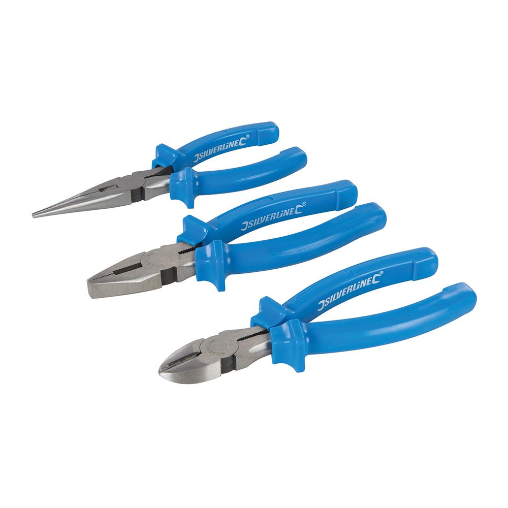 Silverline 3-Piece Pliers Set, 160mm