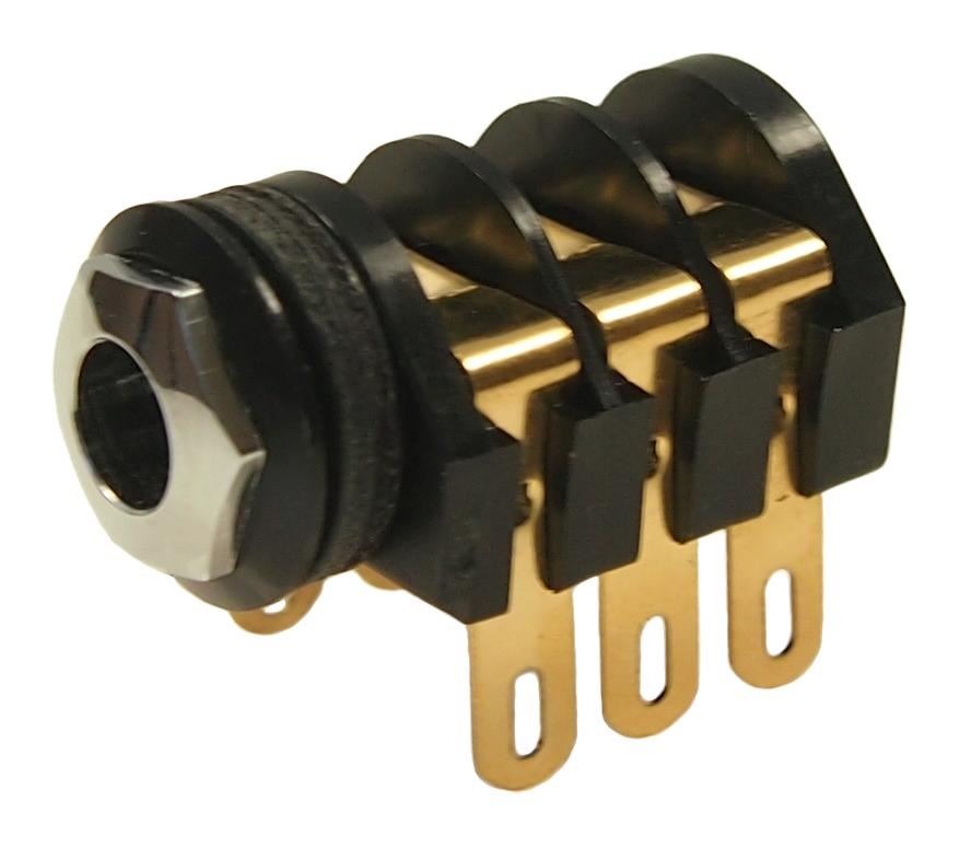 CLIFF Jack Stereo Switched 6.35mm Oro, 3 Contatti