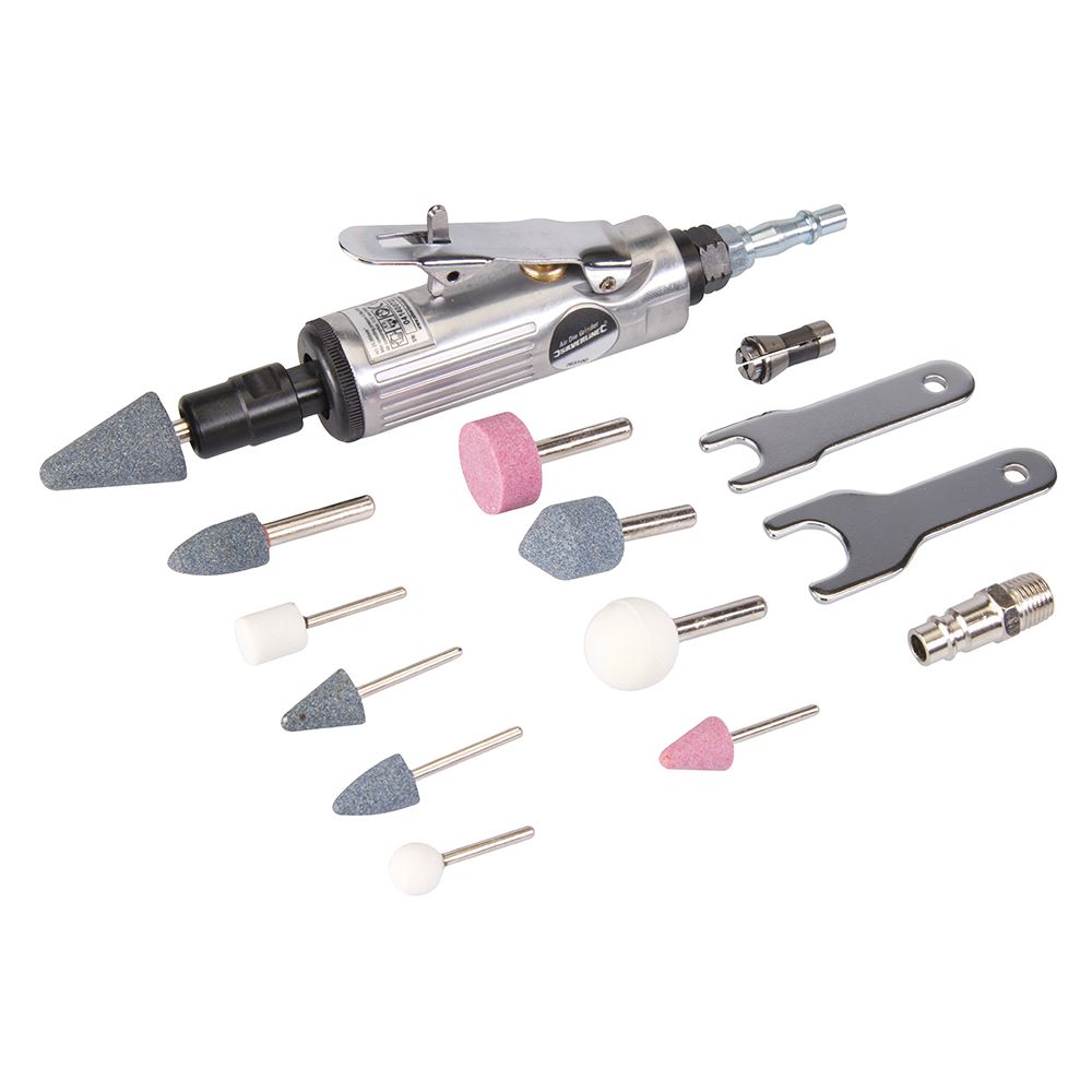 Silverline Air Die Grinder Kit, 15-Piece, 160mm