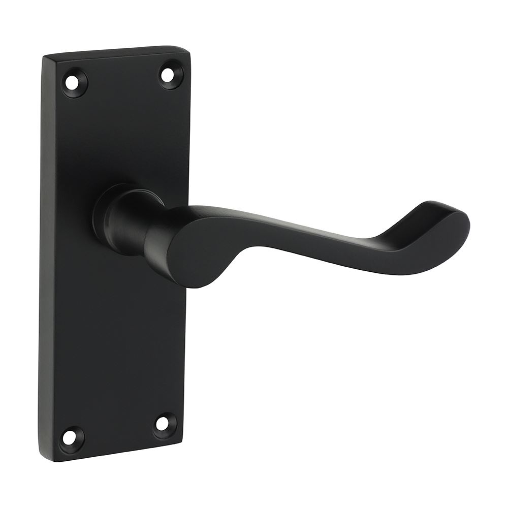 Timco Poignée de Latch Style Victorien, Noir Mat, 114 x 42mm, Lot de 2