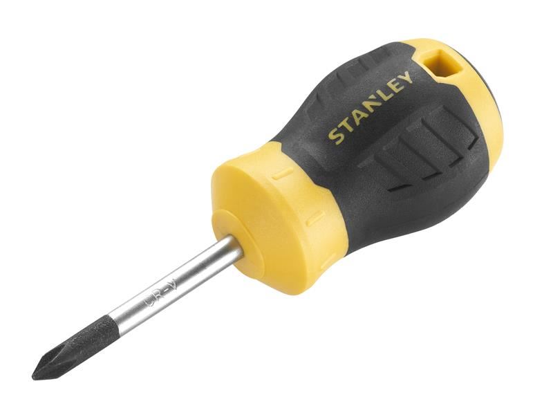 STANLEY CUSHION GRIP Stubby Screwdriver, PH1 x 45mm