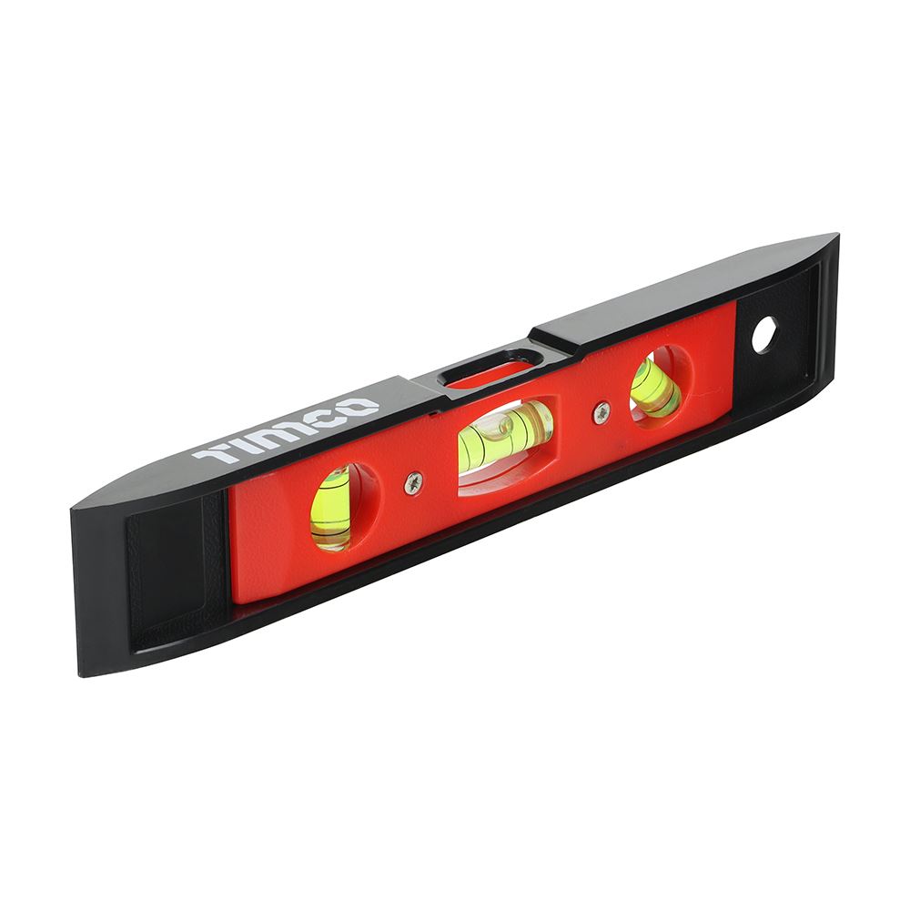 Timco 225mm Plastic Toolbox Waterpas Met Magnetische Basis