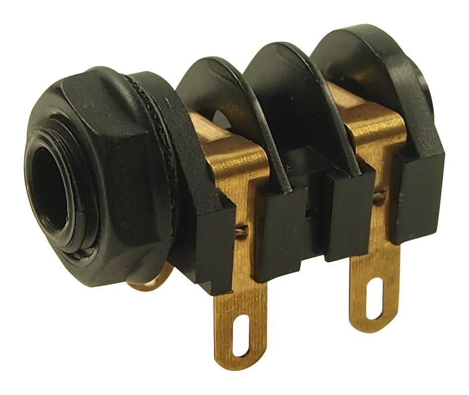 CLIFF Conector Jack Mono de 6,35 mm para panel, Contactos Bañados en Oro
