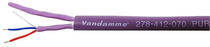 Van Damme Purple Series - Câble audio LSZH Ecoflex 2 paires, au mètre