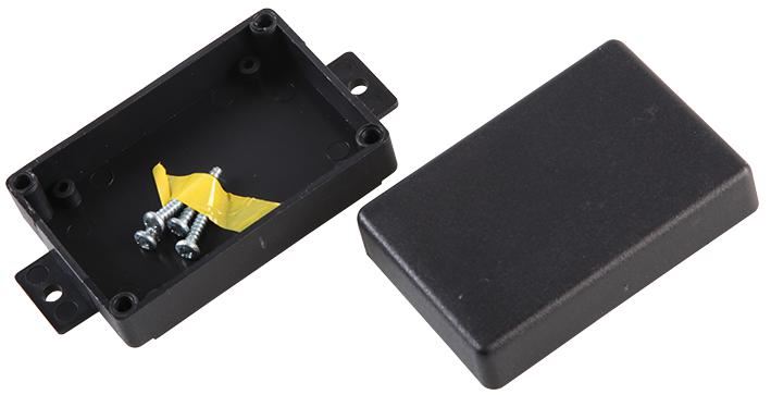 KEMO ELECTRONIC Gehäuse aus schwarzem ABS mit Montageösen - 72x50x28mm