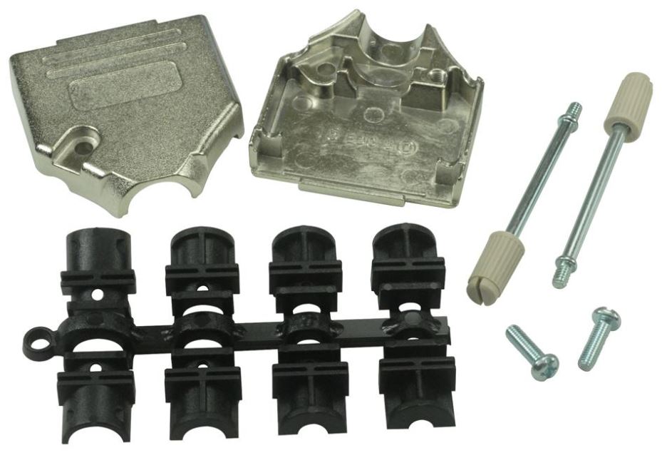 MH CONNECTORS - Cochall Dí-airscoide D-Sub 15-Slí le Scagadh RFI/EMI