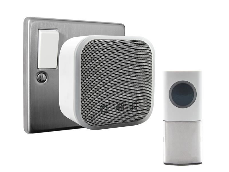 Uni-Com Plug-in Door Chime, White, Wireless & Versatile