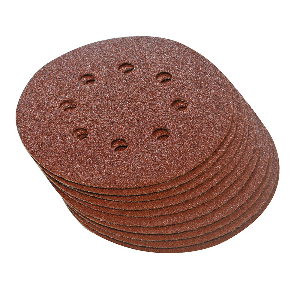 Silverline 125mm 호크 앤 루프 샌딩 디스크 60 그릿, 10개입