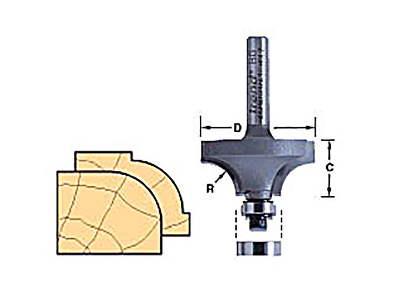 Trend Cortador Ovolo & Arredondado TCT 46/150, Raio 12.7mm