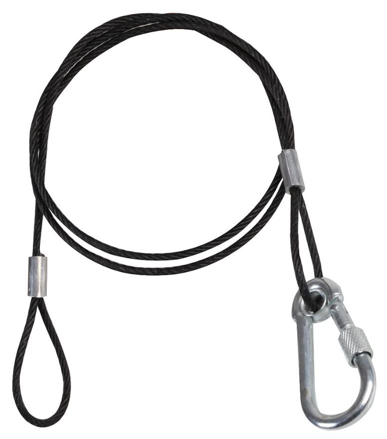 PULSE 3mm x 900mm 블랙 강철 안전 보조 케이블