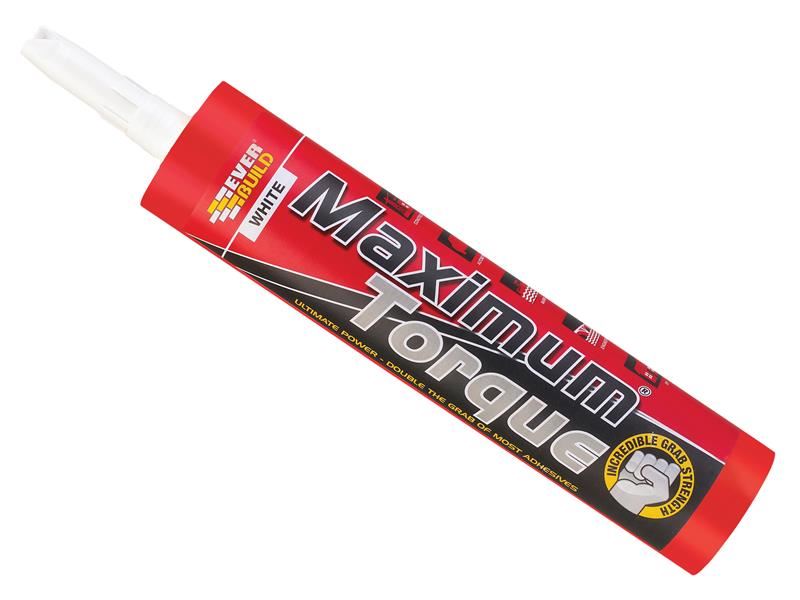 Everbuild Sika Maximum Torque Adhesive, White, 290ml