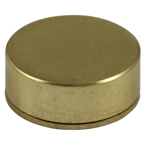 Timco Schroefdoppen met draad, Massief Messing, Satijn afwerking, 12mm (4 stuks