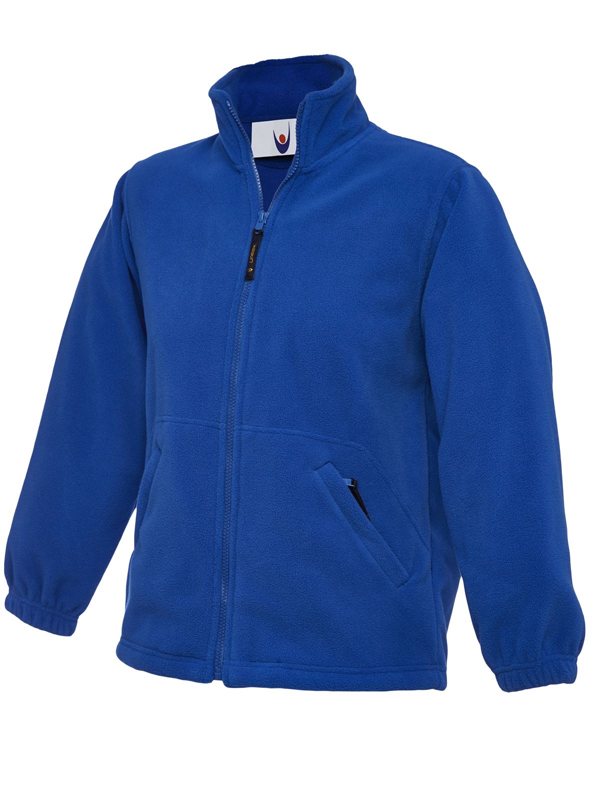 Uneek Kids Volle Rits Micro Fleece Jacket - Koningsblauw, Maat 2 Jaar