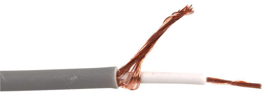 PRO POWER - Einzelleiter OFC abgeschirmtes Audiokabel grau 1,60mm ∅ 100m Rolle