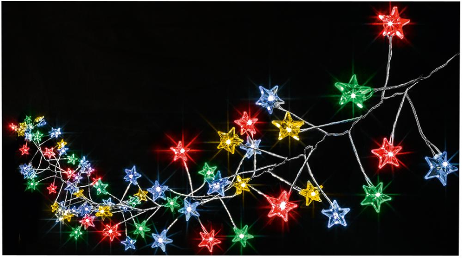 Raraion 80-LED Multi-Colour Star Cluster Christmas Lights with Timer