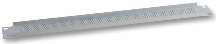 PENN ELCOM 19'' 1U Vented Rack Panel, Steel, Grey