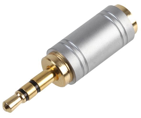 Pro Signal 2.5mm to 3.5mm Stereo Jack Adaptor, Gold Contacts