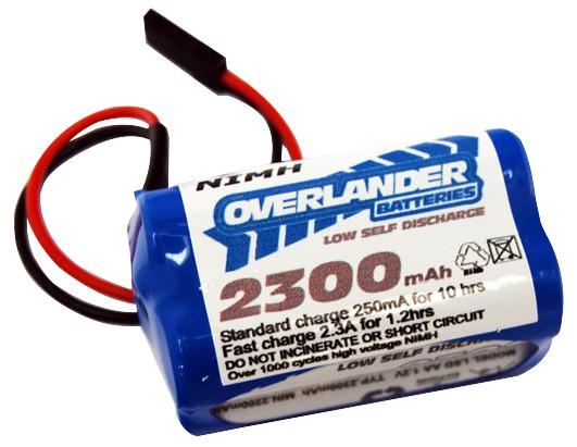 Overlander Premium Sport NiMH Battery Pack, 4.8V, 2300mAh, JR Connectors