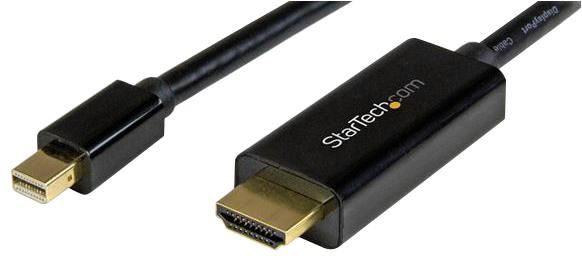 StarTech Mini DisplayPort to HDMI Cable, 1m, 4K UHD, Black