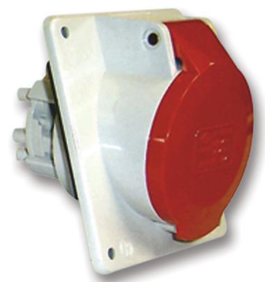 PRO POWER 32A 415V Panelová zásuvka CEE, 3P+N+E, červená, IP44
