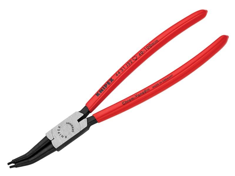 Knipex מלקחי סנפירים 45° עם קצה מעוקל, 40-100 מ״מ, כרום ונדיום