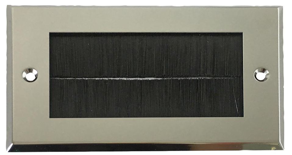 AV STAR - 2-fach Stahl Abdeckrahmen, schwarz mit Chrom-Oberfläche