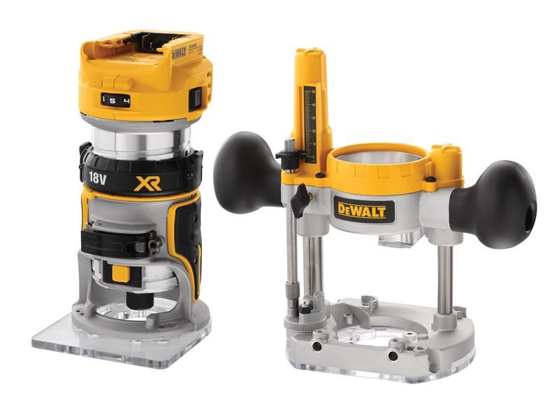 DeWALT DCW604 XR 1/4인치 트윈 베이스 라우터 18V (본체만)