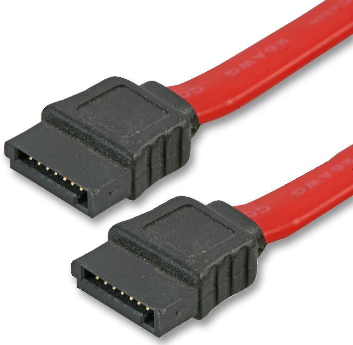 PRO SIGNAL - Cábla SATA 1.0 7-poinne, Baininscneach go Baininscneach, 1m, Dearg