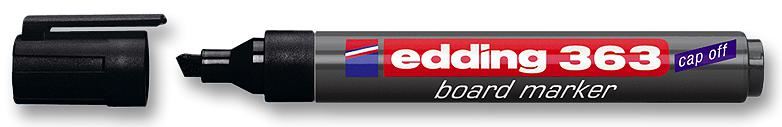 EDDING 칠판용 칠필형 화이트보드 마카 펜 - 블랙