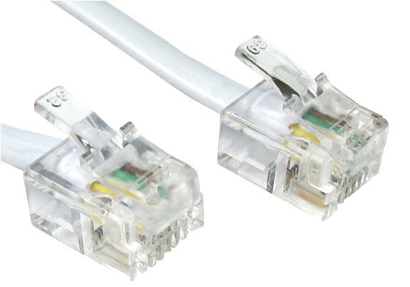 RARAION Λευκό Καλώδιο Modem RJ11 σε RJ11, 20m