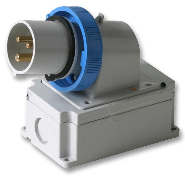 PRO POWER 16A, 240V 패널 장착 CEE 인렛, 블루, IP67