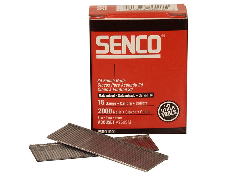 Senco Galvanised Straight Brad Nails 16G x 32mm (2000 Pack)
