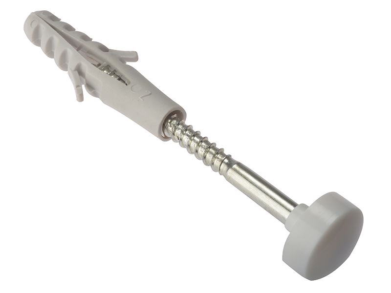 ForgeFix W.C. Bevestigingsset, M6 x 80mm (1 Paar), Witte Kap