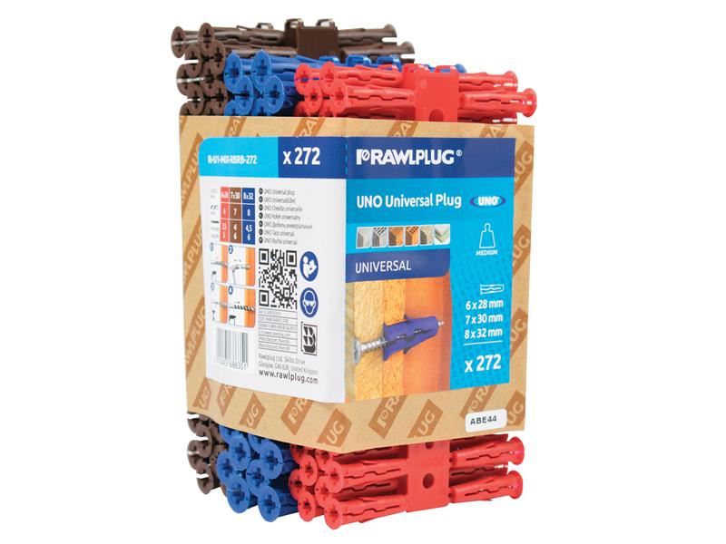 Rawlplug UNO Universele Muurpluggen Gemengd (Verpakking van 272)