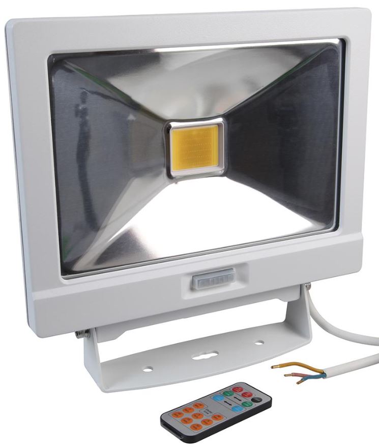 NVC Foco LED con Sensor PIR, 50W, 5300lm, 4000K, IP65, Blanco