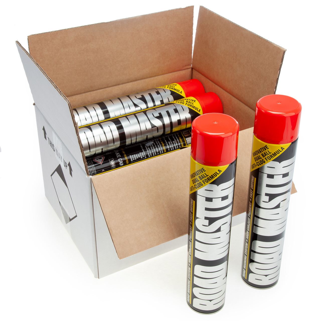 Roadmaster AARO04 Line Marking Paint Red 750ml (Box of 12)