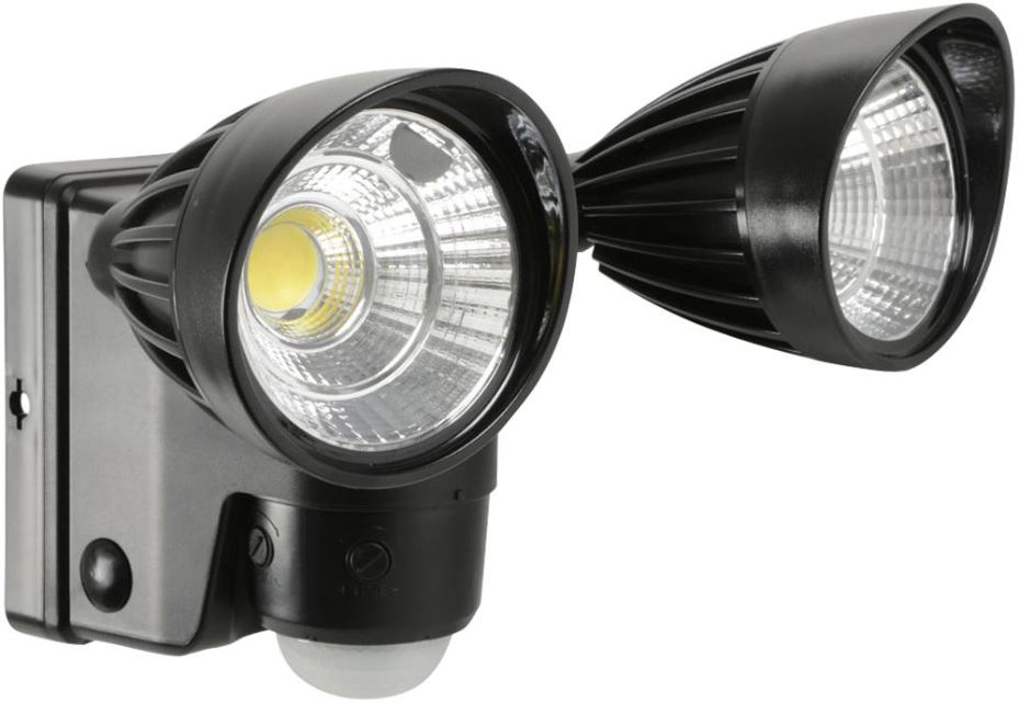LYYT Dubbele LED Bouwlamp met PIR, 400 Lumen, Op Batterijen