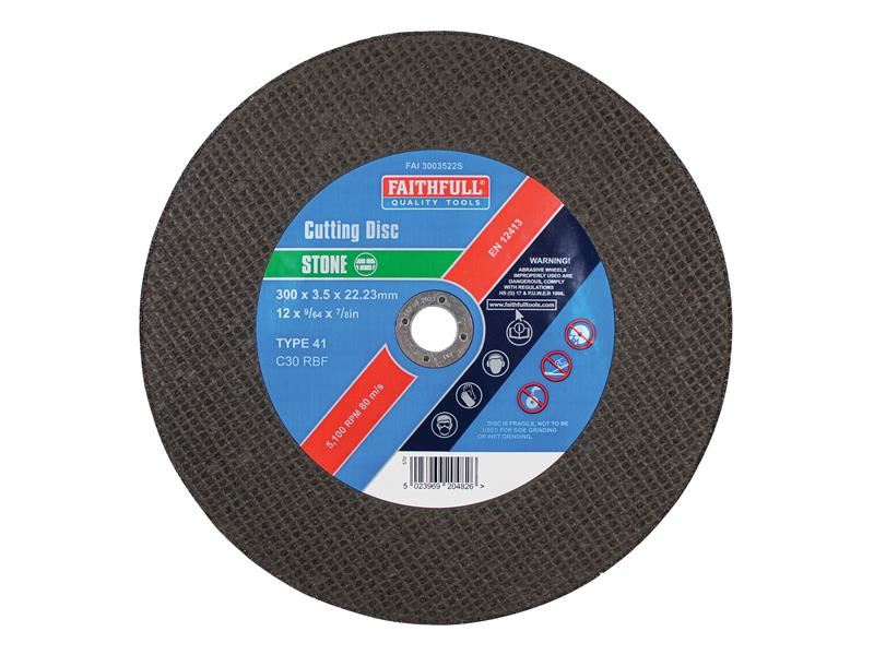 Faithfull - Disque de coupe pour pierre en carbure de silicium 300 x 3,5 x 22,2