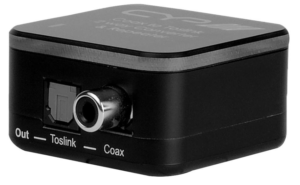 CYP Convertisseur Audio Bi-Directionnel Coaxial/TOSLink avec Alimentation