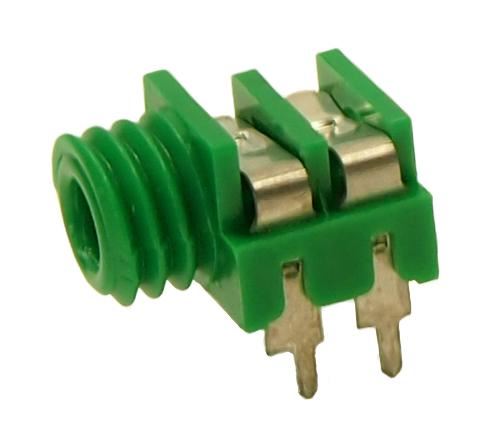CLIFF S6 Enchufe Jack Mono 3.5mm para Montaje en PCB, Verde