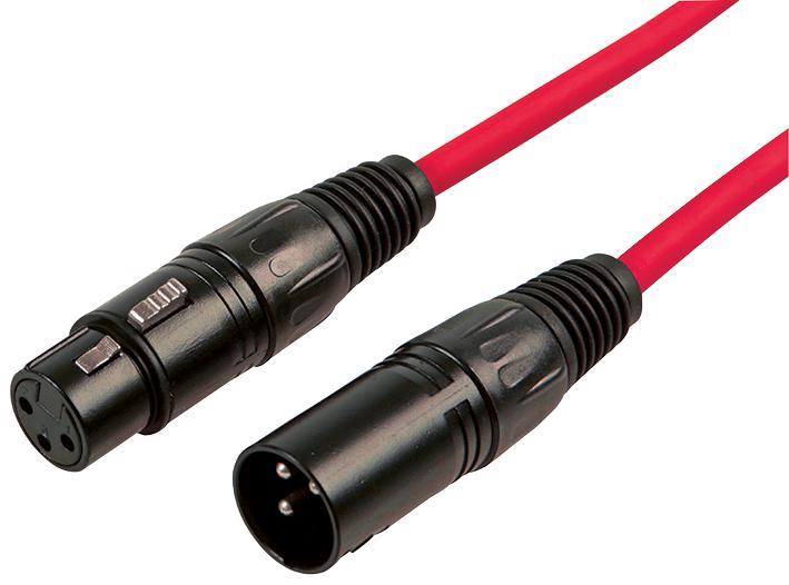 RARAION 3-Pin XLR Man naar Vrouw Patchkabel, 12m, Rood