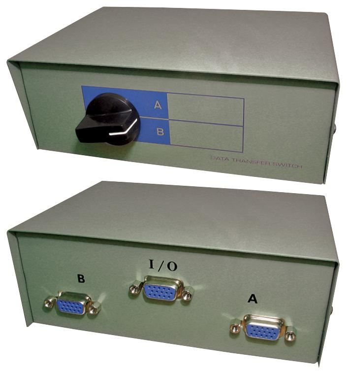 PRO SIGNAL תיבת מתג SVGA דו-ערוצית SB472, חיבורי זהב