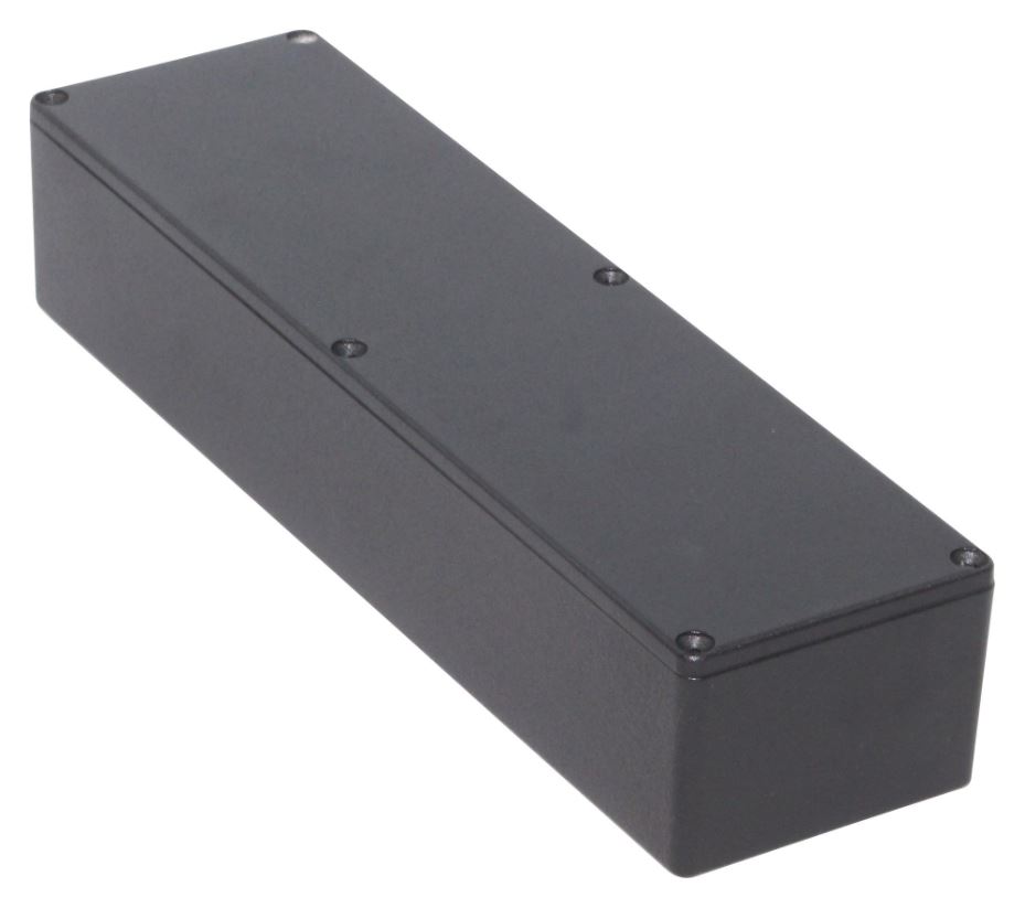 HAMMOND IP54 블랙 다이캐스트 알루미늄 인클로저 254x70x49.5mm