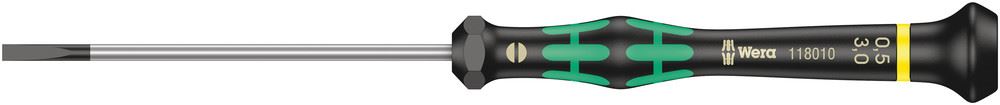 Wera 2035 Slotted Screwdriver for Electronics, 0.5x3x80mm