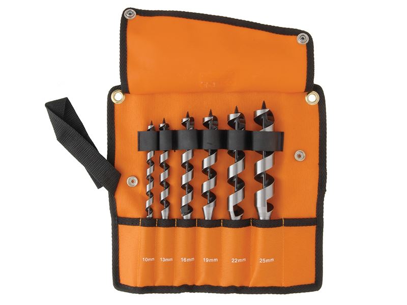 Bahco 9526 Wood Auger Bit Set, 6-Piece, Hardened Steel
