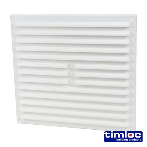 Timco Internal Plastic Hit & Miss Louvre Mini Grille Vent, White, 166x85mm