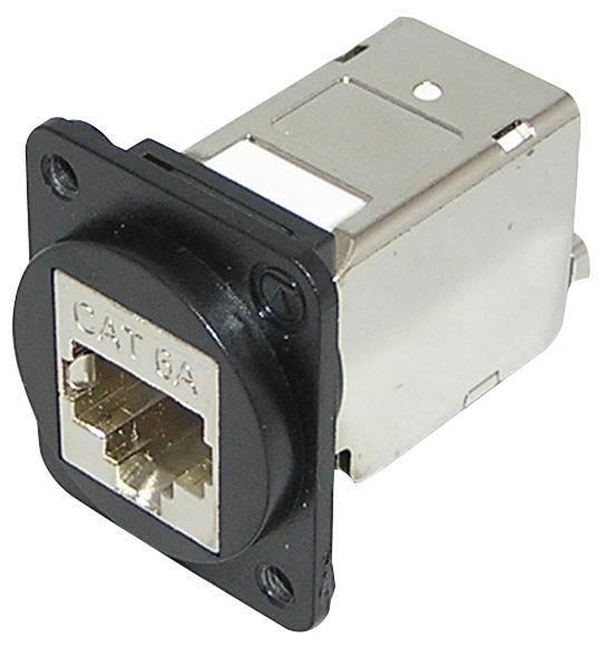 TUK Afgeschermde Cat6A Stopcontact, Tool-less, RJ45, Paneelmontage