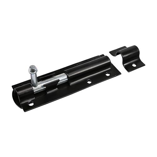 Timco Rechte Grendel, Zwart, 15 cm, Koolstofstaal